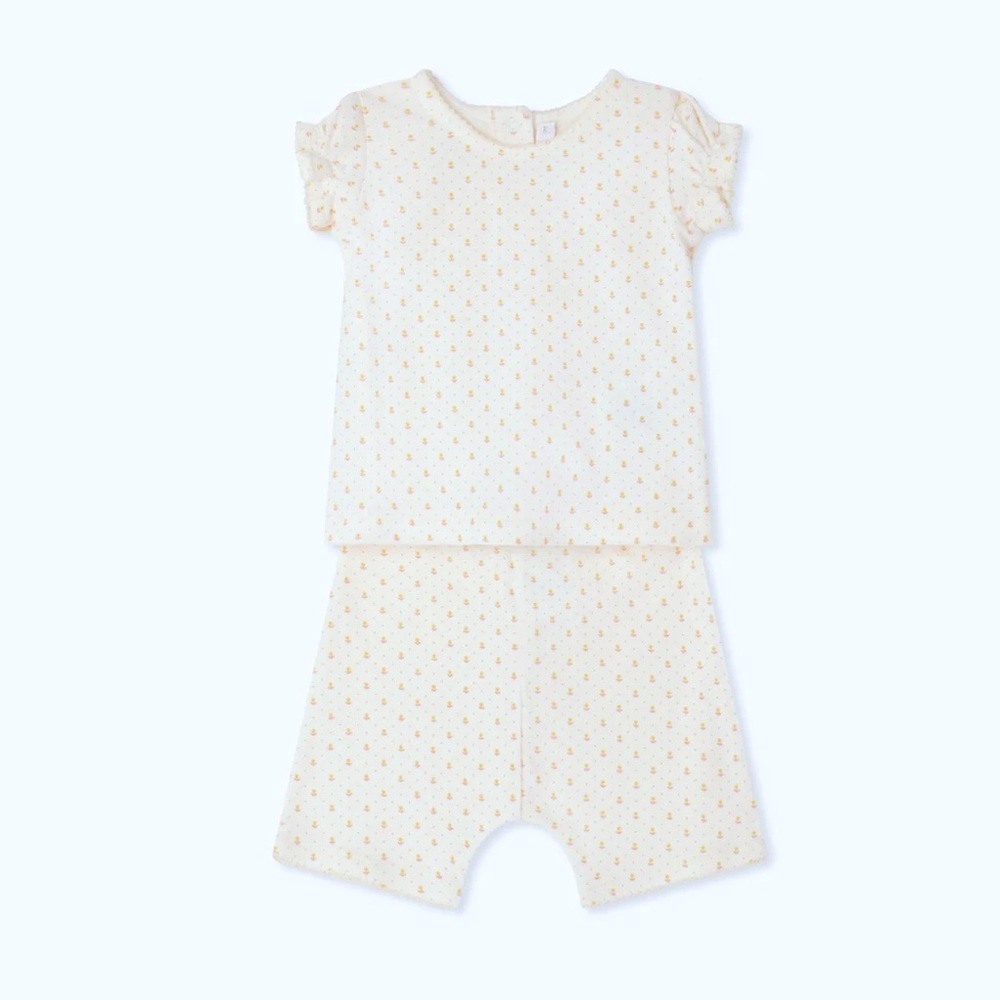 Bonpoint Kids Cream and Gold Matching Set